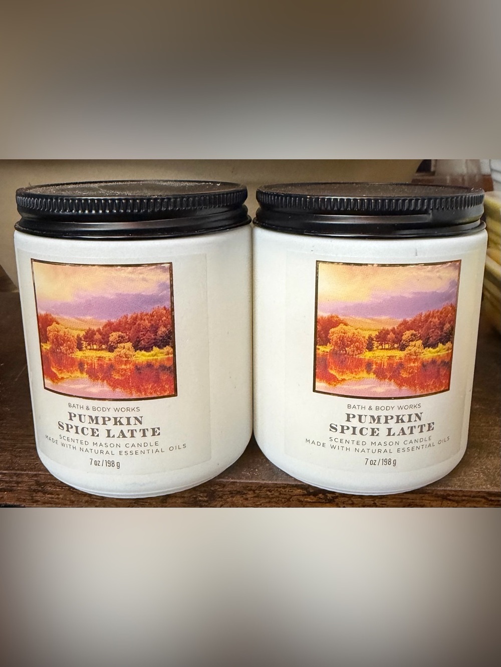 2-Pack NEW Pumpkin Spice Latte Single Wick Candle 7 oz Bath & Body Works